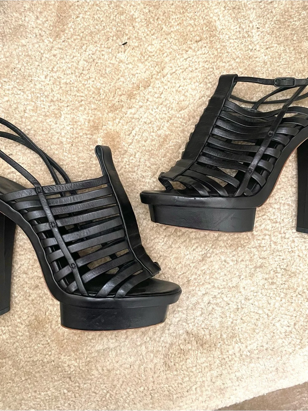 Balenciaga Black Platform High Heels